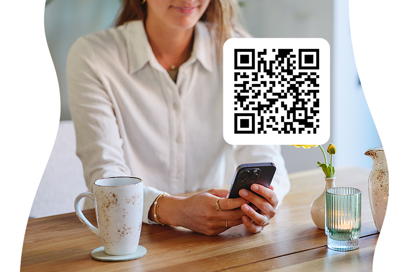 QR code naar de app