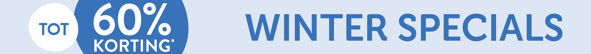 Specials tot 60% korting