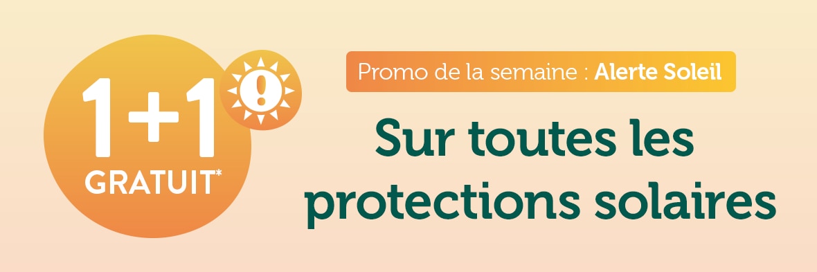 Alerte Soleil: 1+1 gratuit sur toutes les protections solaires