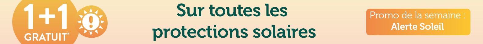 Alerte Soleil: 1+1 gratuit sur toutes les protections solaires