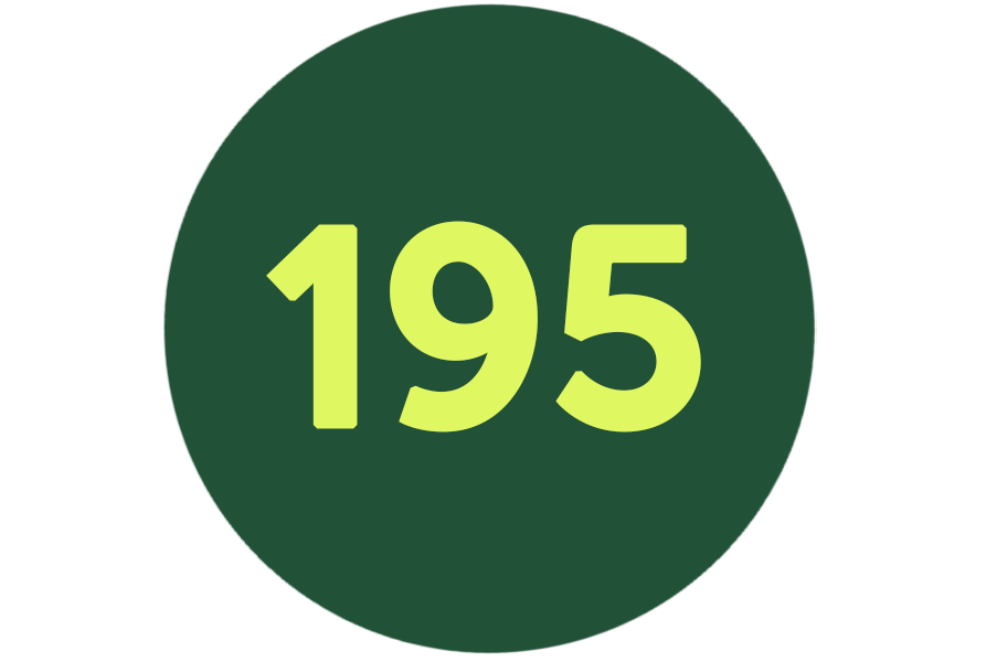 195 in a green circle