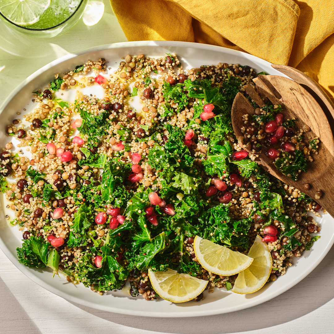 ancient grains on a serving board