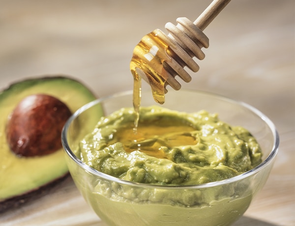 Avocado facemask Alternative therapy spa treatment recipe with natural moisturizers