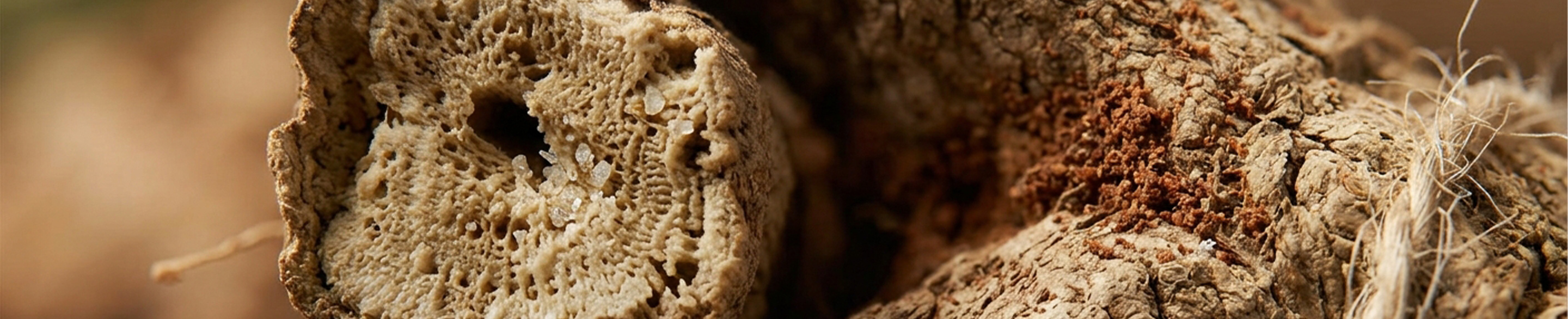 Macro shot of Ashwaghanda root