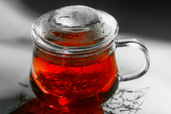 jar of saffron tea