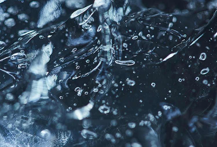 Macro shot of water droplets