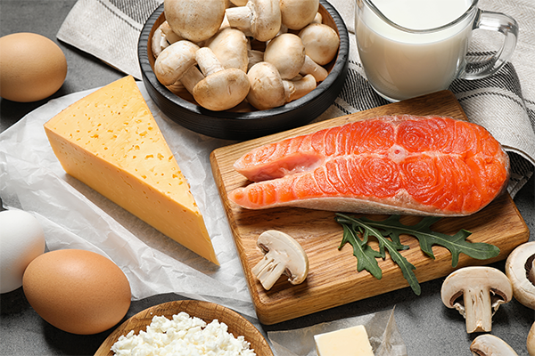 Selection of vitamin d foods