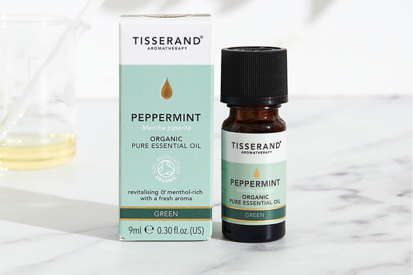 Tisserand peppermint oil on the side