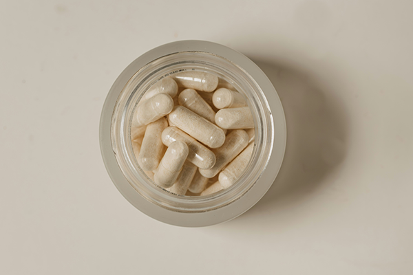 Supplements in bottle