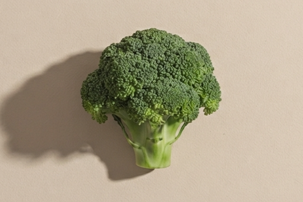 brocoli on beige background