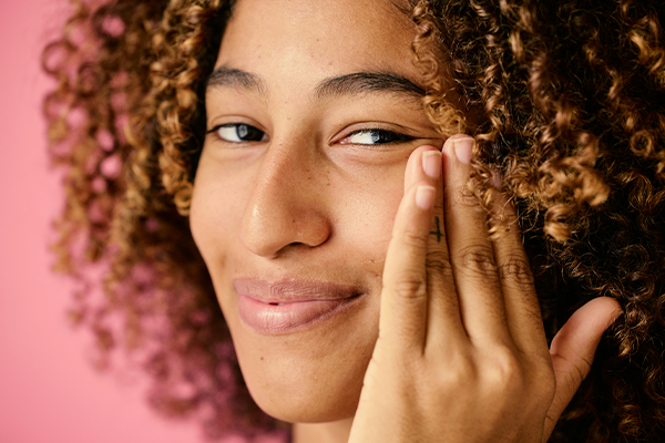 eye cream under eye bags portrait health beauty teen girl model skincare spa skin beautiful black woman relax self care beauty products