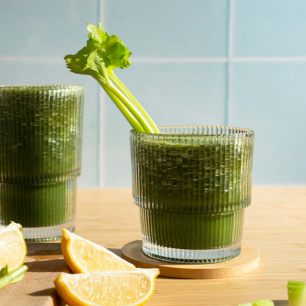Smoothie drink on kitchen worktop