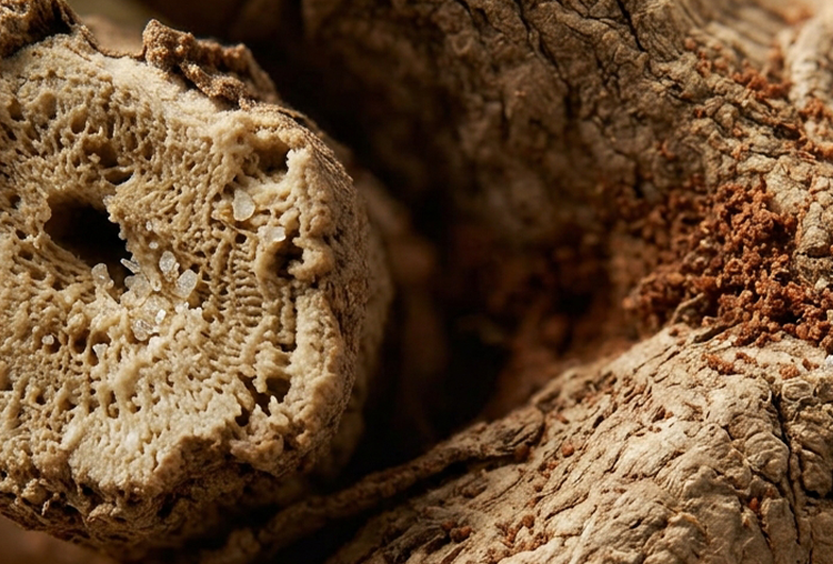 Macro shot of Ashwaghanda root