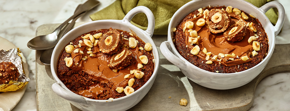 Baked oats with chocolate