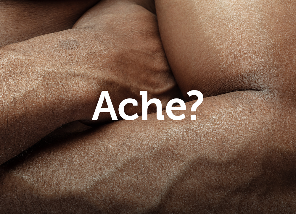 Ache on top of close up of arms