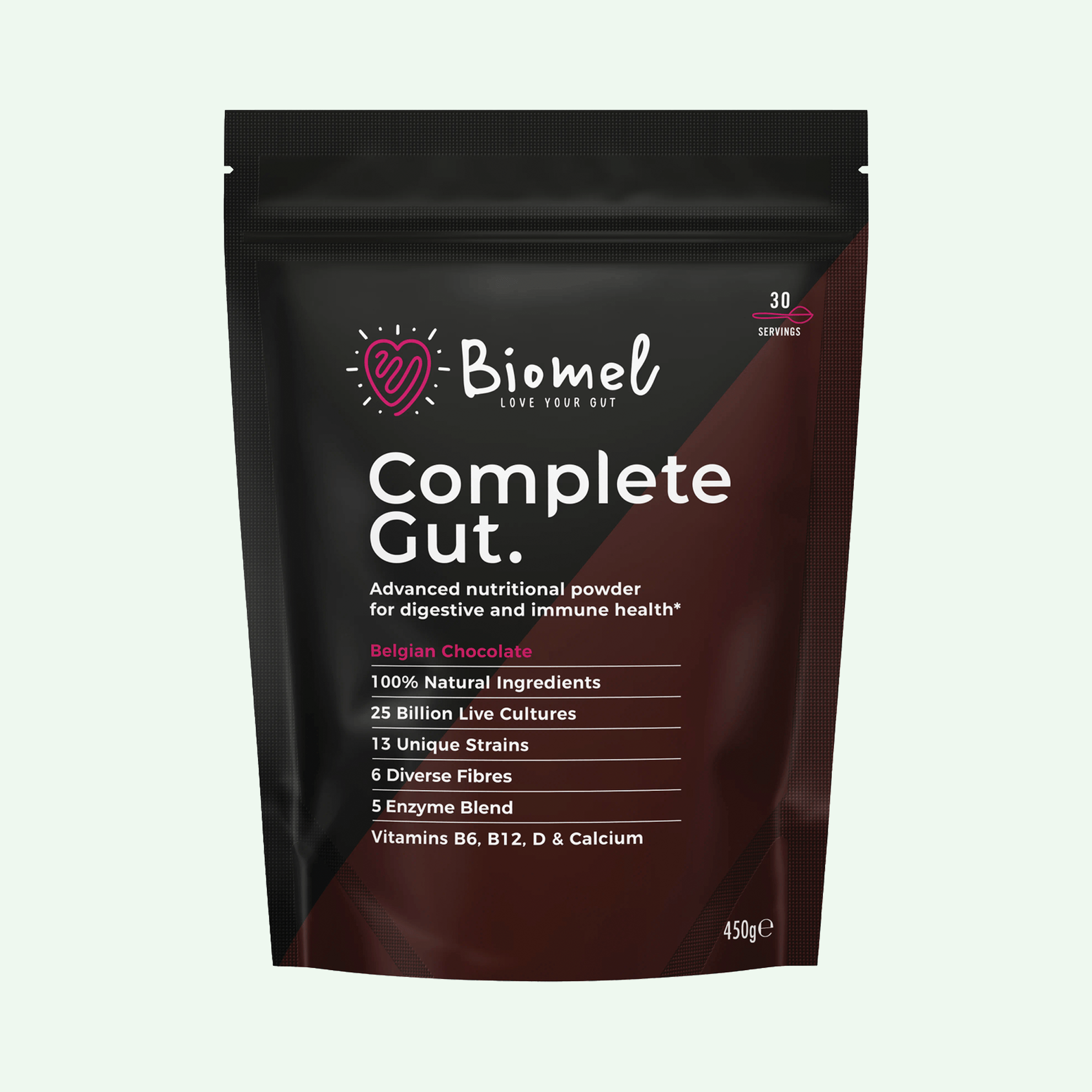 Biomel Complete gut on white background