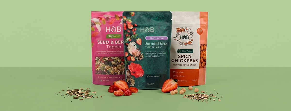 Selection of breakfast toppers on a green background