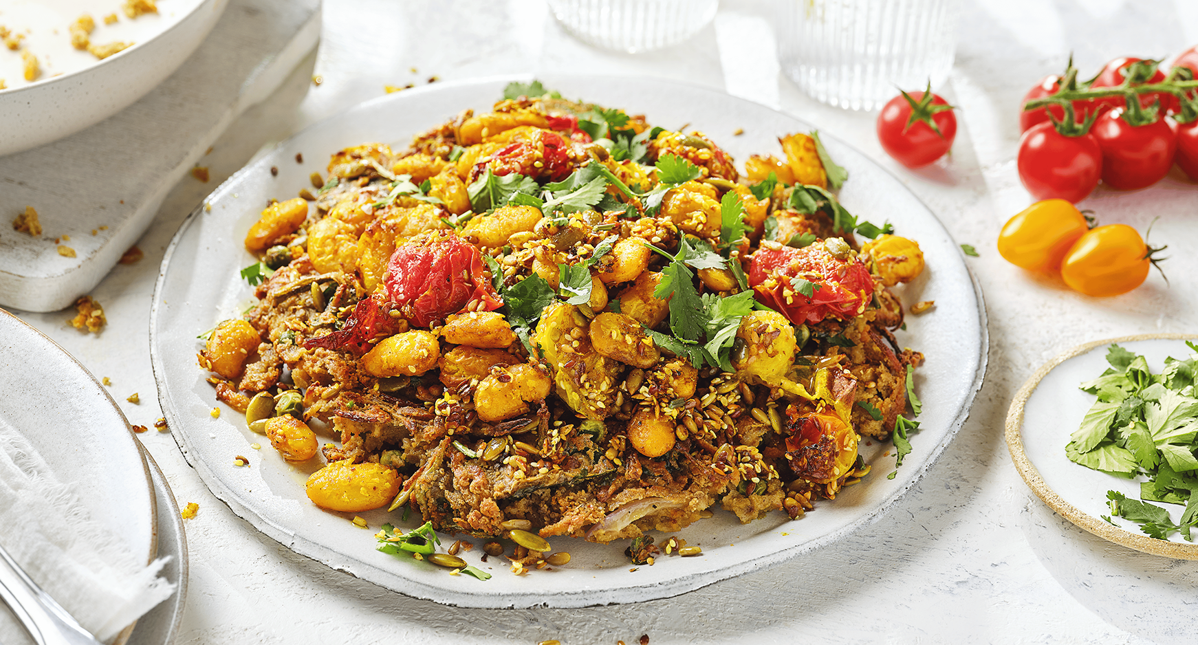 Dr Rupy's masala chickpea pancake with butter beans