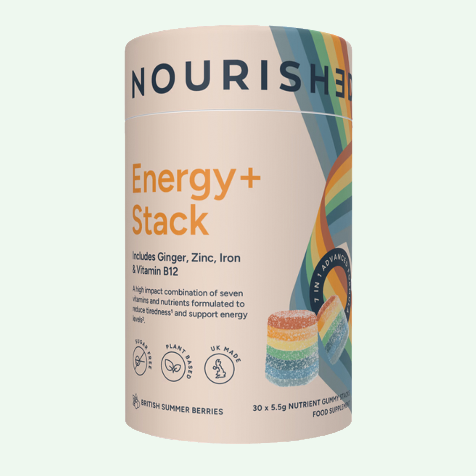 Nourish Energy Stack on white background