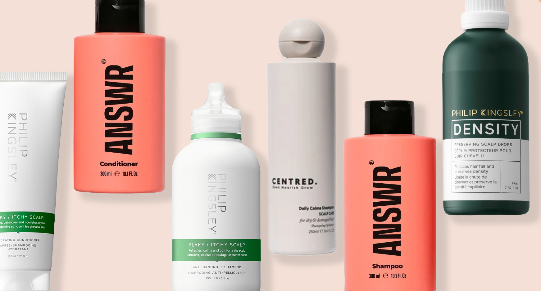 Selection of products on a pink background