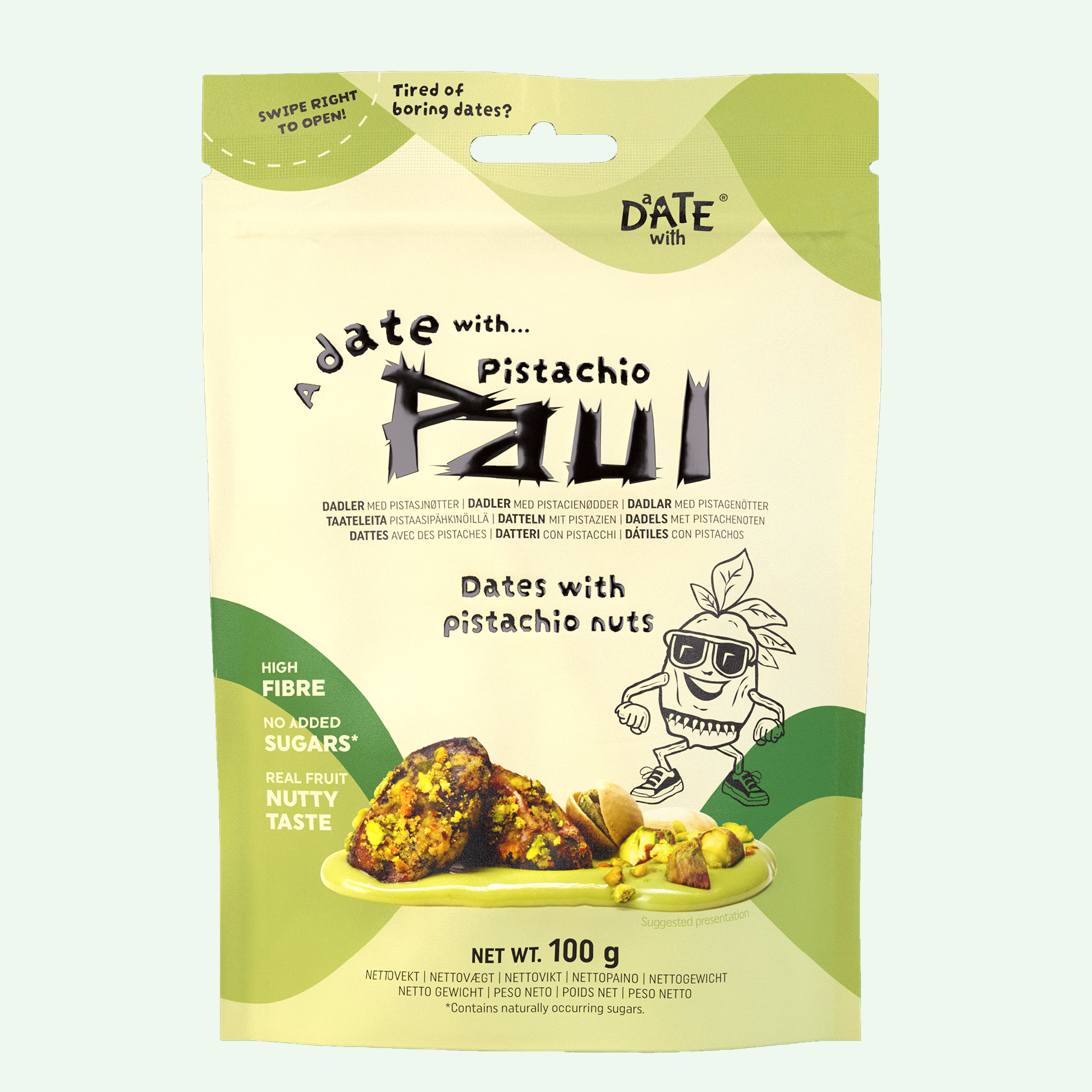 Date with Paul treats in a sachet