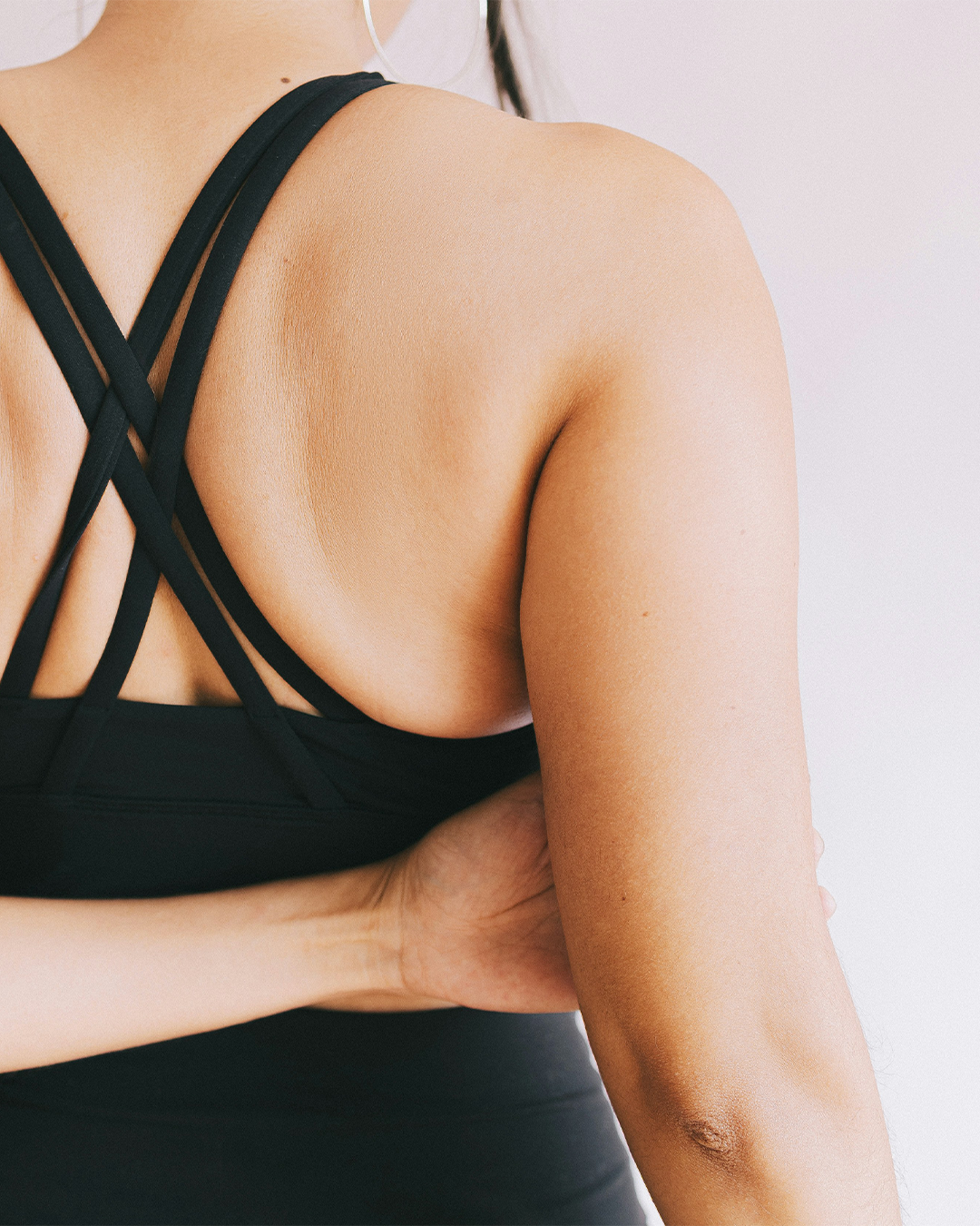 Close up of female from behind in sports clothes