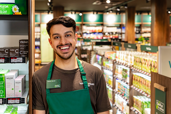 Store advisor smiling at the camera