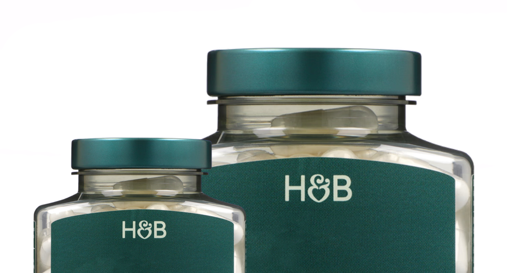 Close up of 2 Holland and Barrett bottles