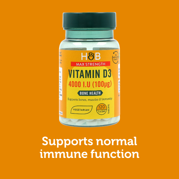 Immunity product on orange background