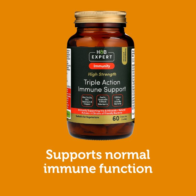 Immunity product on orange background