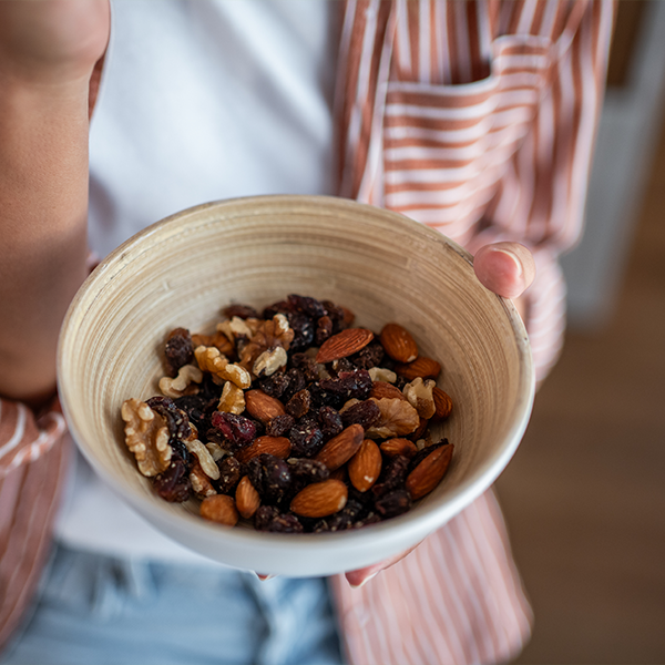 Selection of nuts in a bowl