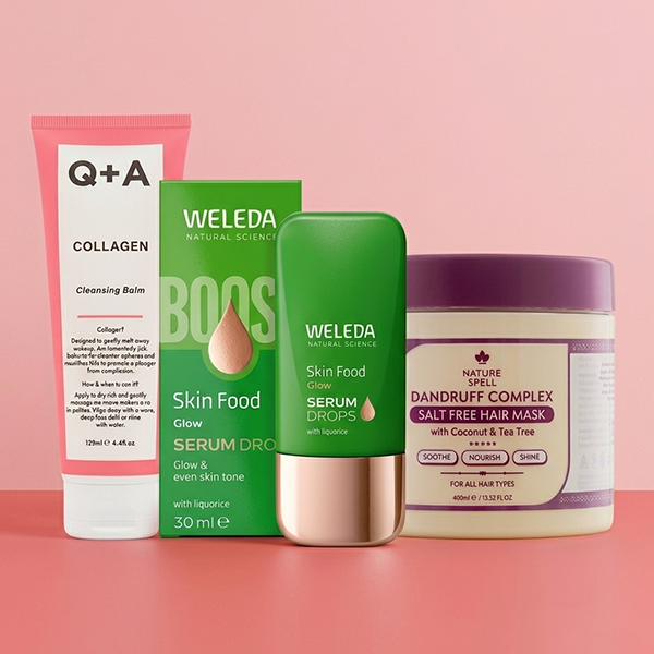 Beauty product on pink background