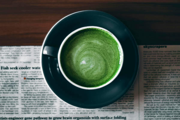 Matcha tea in a cup