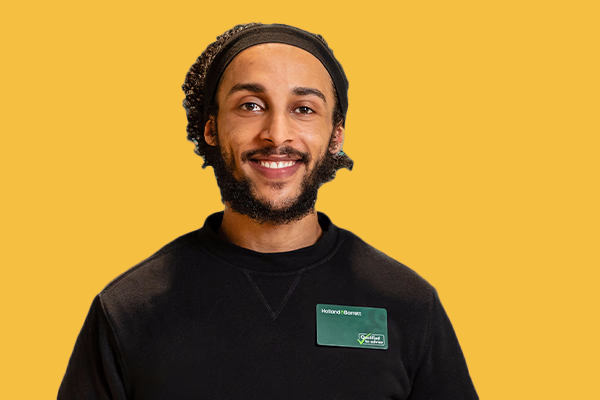 Store advisor smiling at the camera