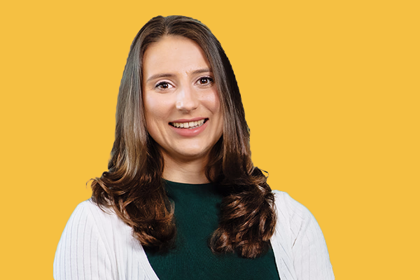 Store advisor smiling at the camera