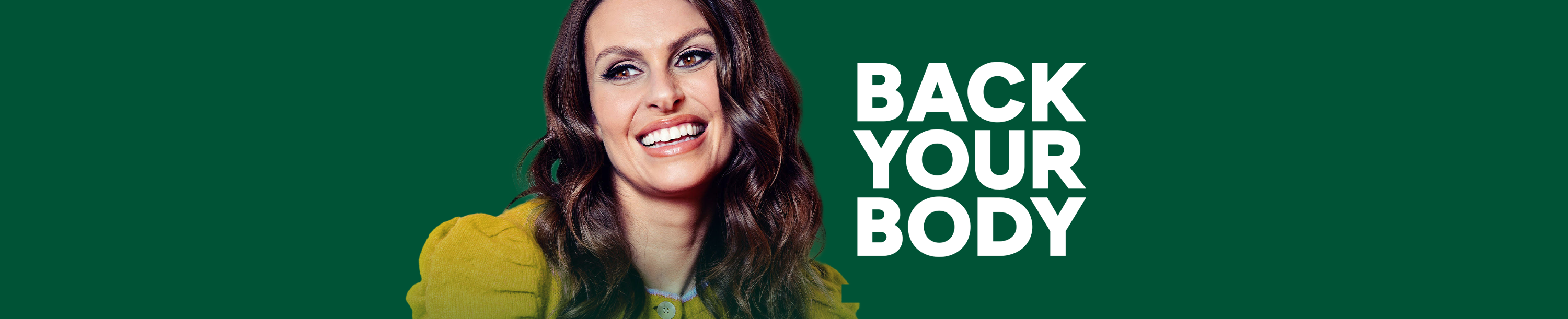 back your body with host on green background