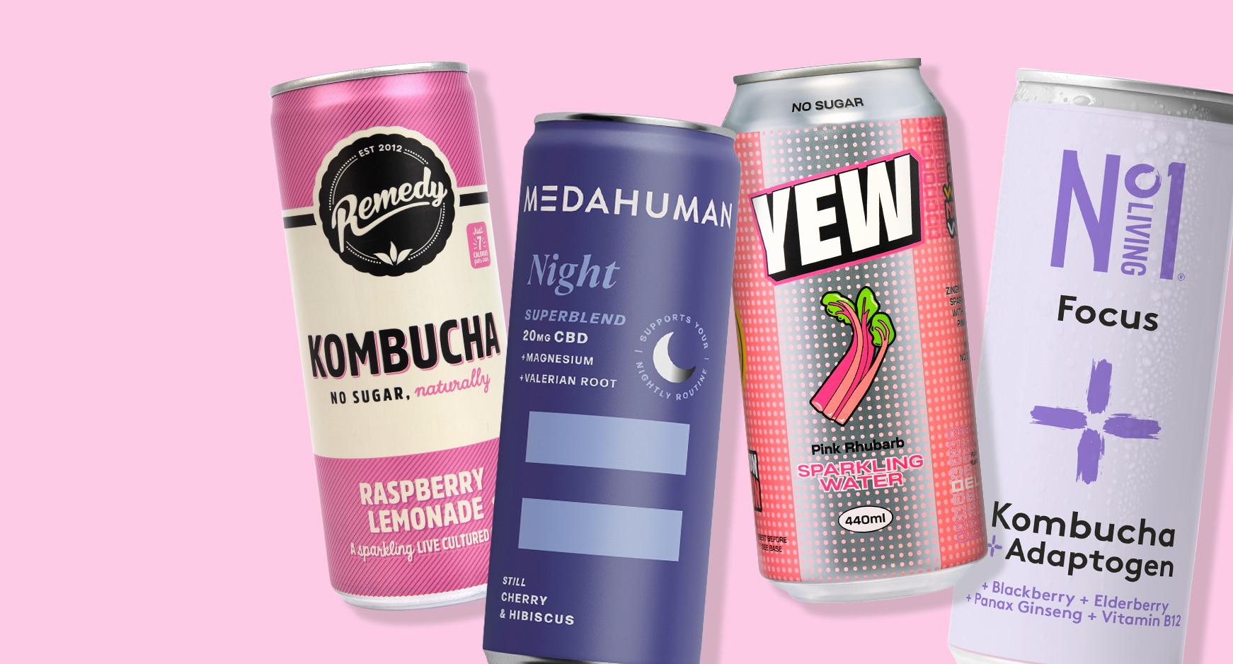 Selection of H&B products on a pastel colour background
