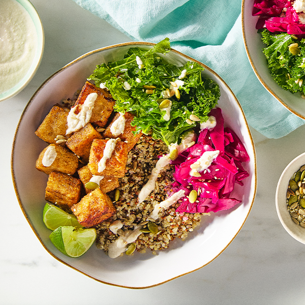 Fava loaded tofu bites