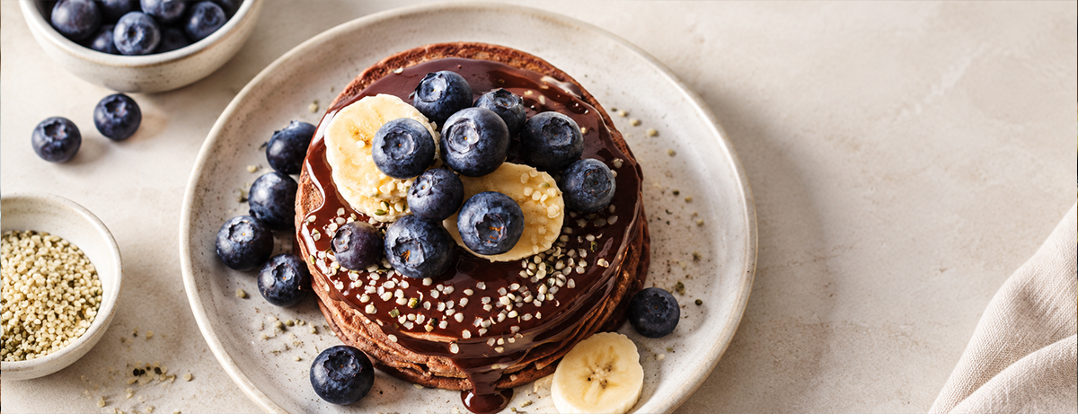 pumpkin spiced pancakes on a plate