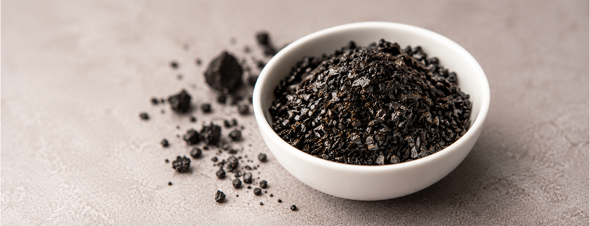 shilajit granules in a bowl