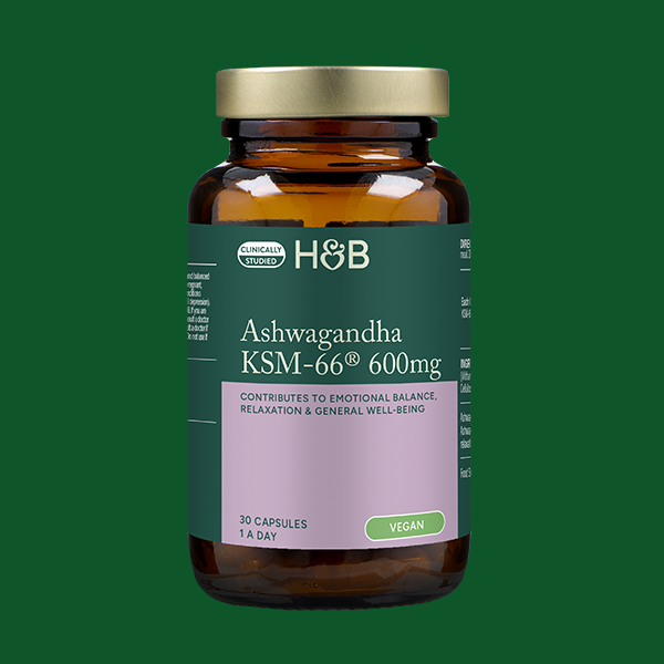 H&B supplement on green background