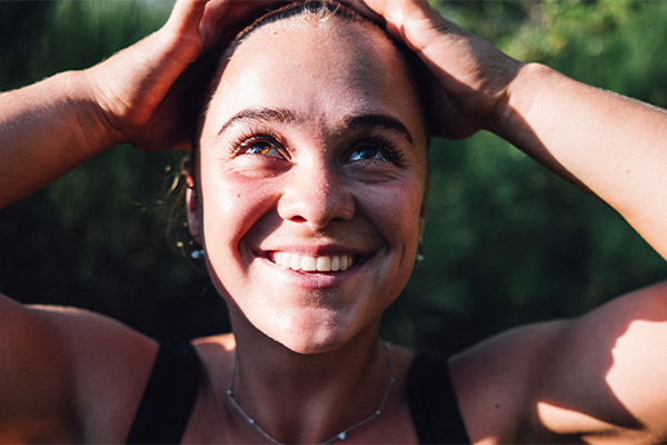 Female with happy expression