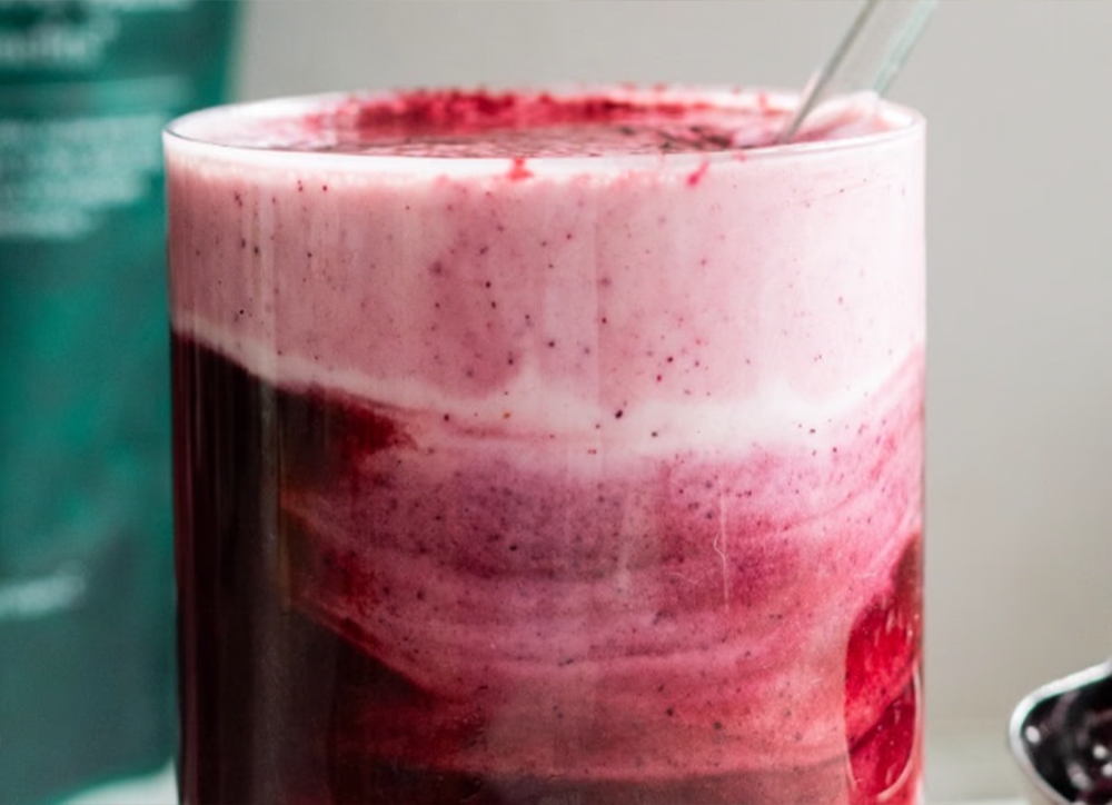 Fruit smoothie in glass