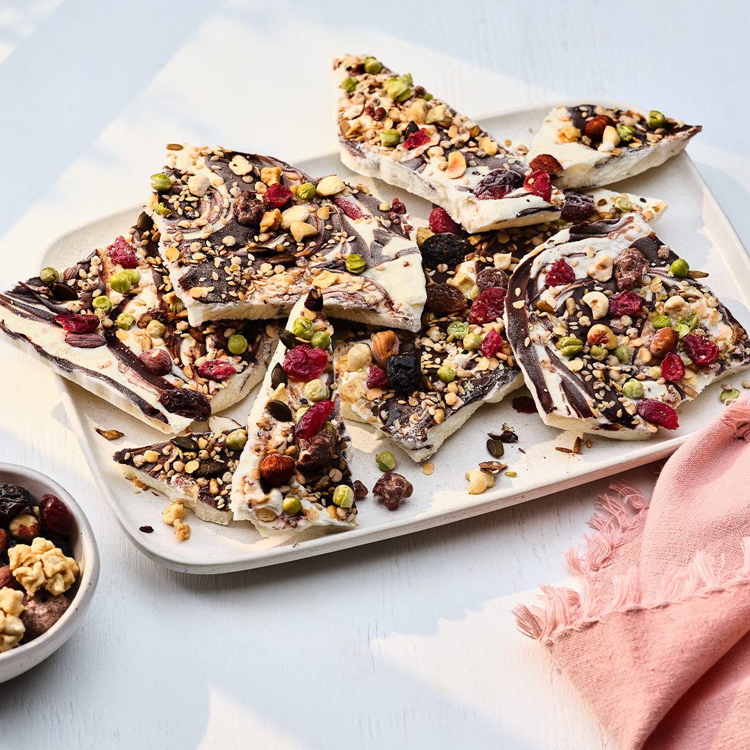 Yoghurt collagen bar on white plate