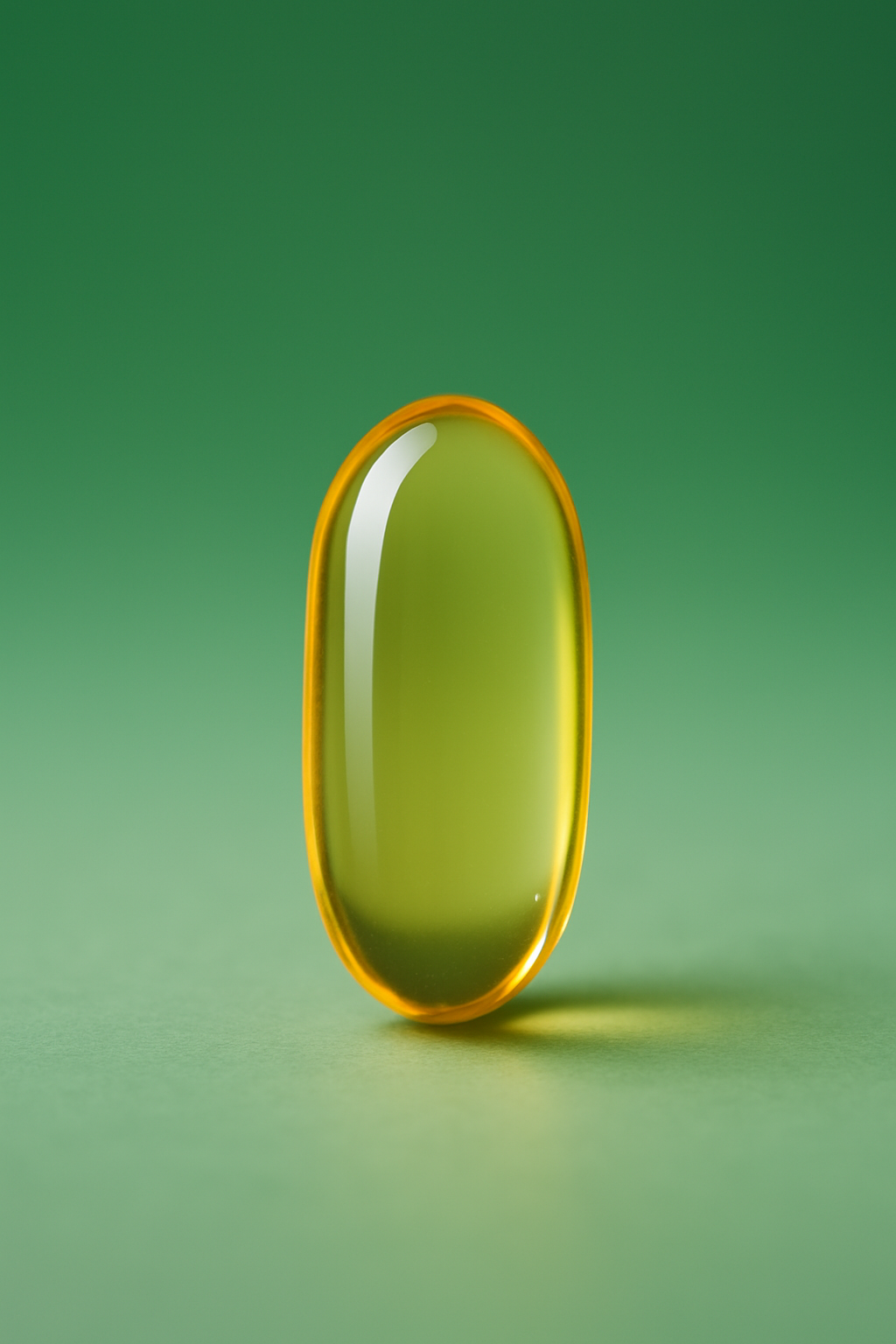 Single yellow softgel