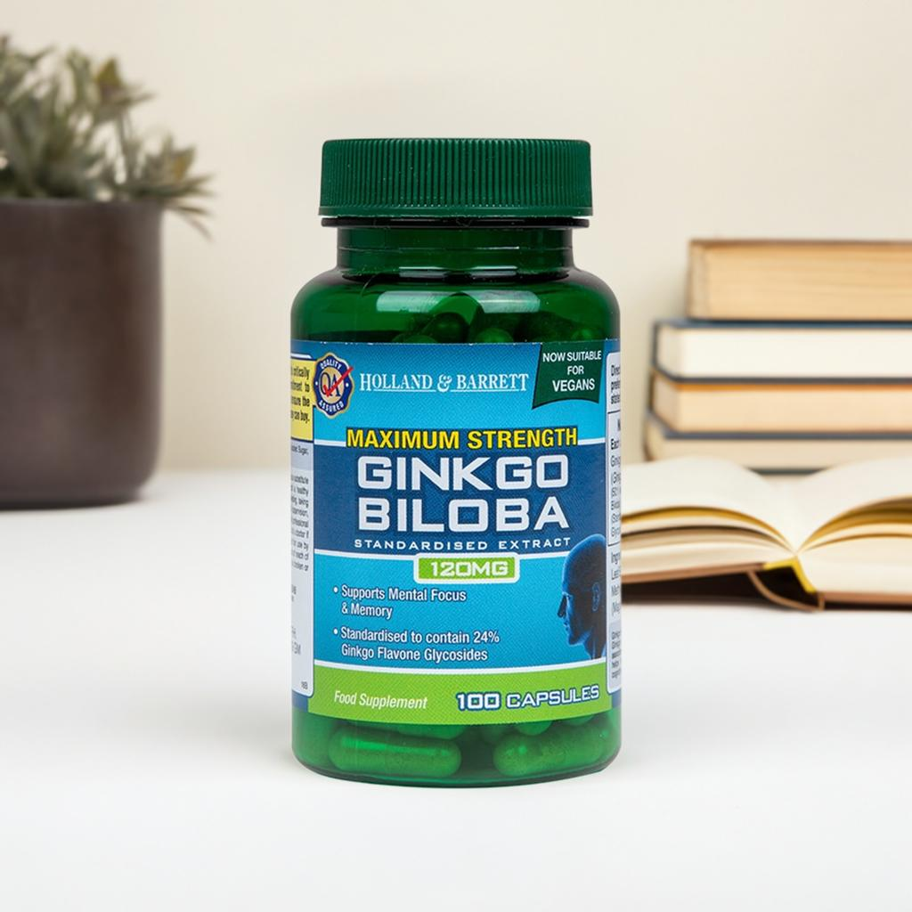 Holland & Barrett Maximum Strength Ginkgo Biloba 120mg 100 Capsules image 1