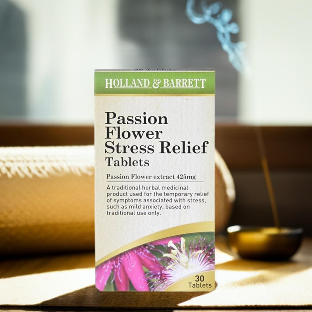 Holland & Barrett Stress Relief Passionflower 30 Tablets 425mg image 1