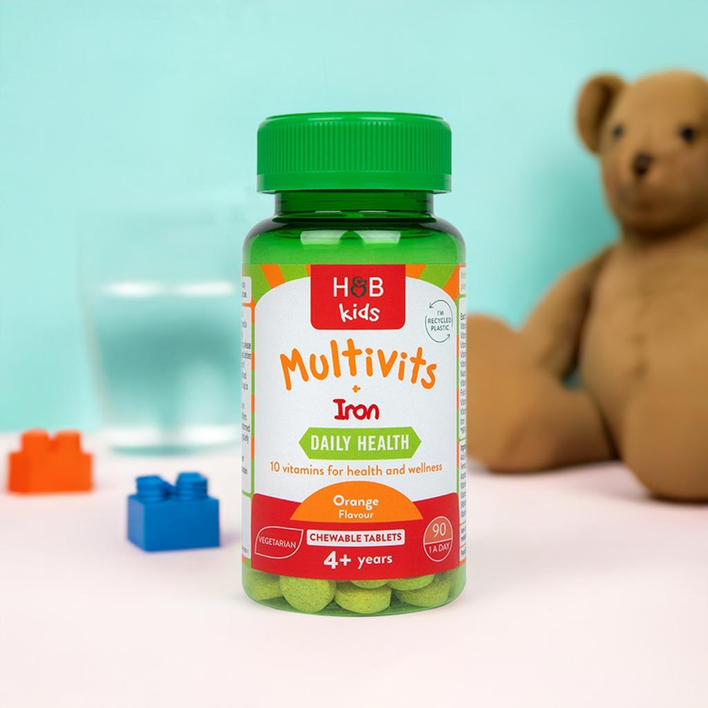 Holland & Barrett Kids Multivits & Iron 90 Tablets image 1