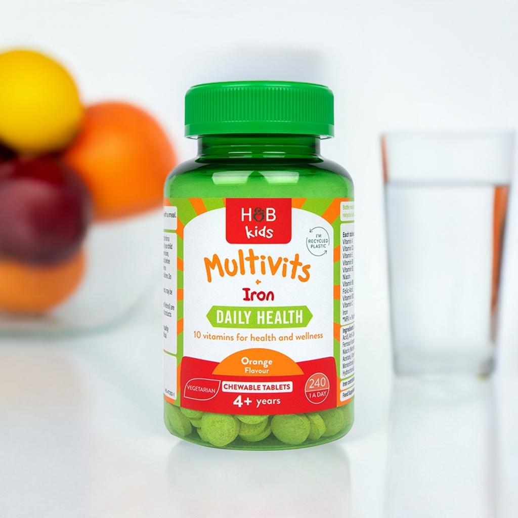 Holland & Barrett Kids Multivits & Iron 240 Tablets image 1
