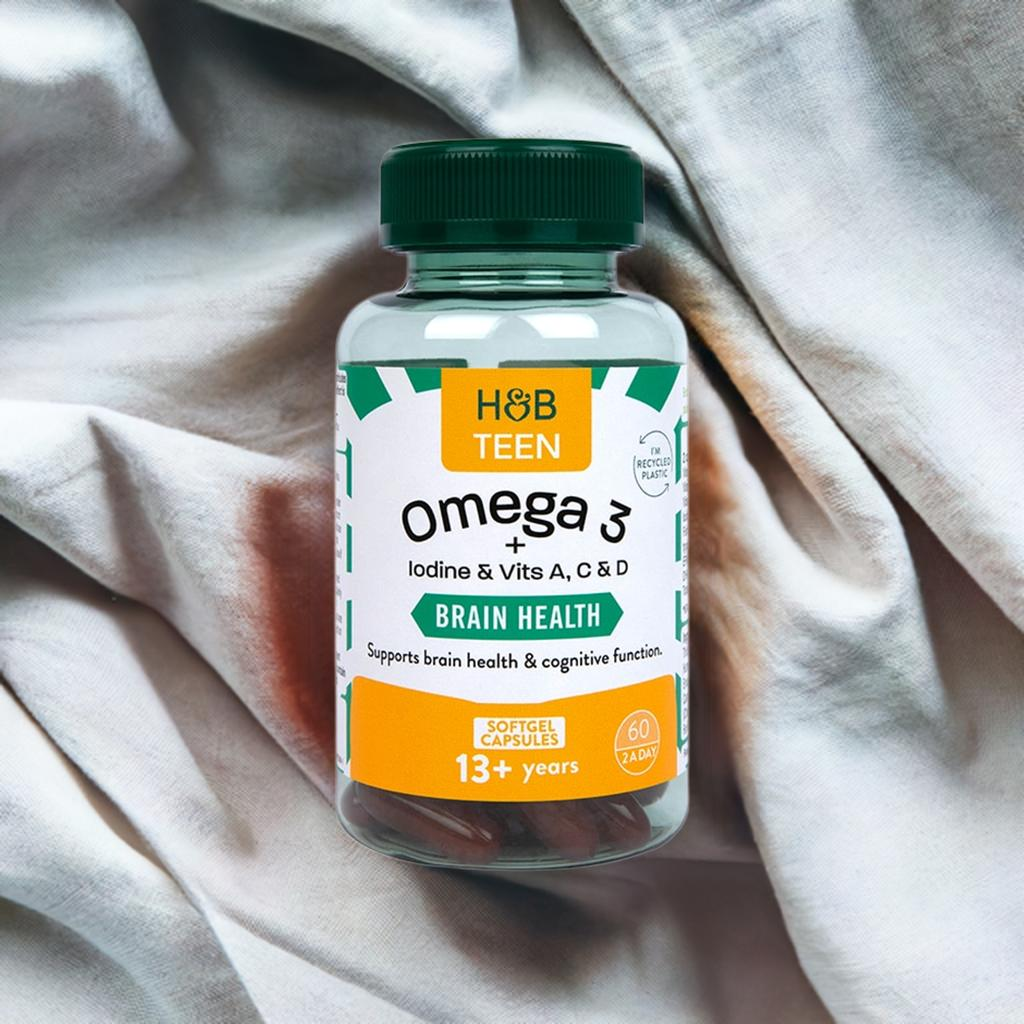 Holland & Barrett Teen Brain Health With Omega 60 Softgel Capsule image 1